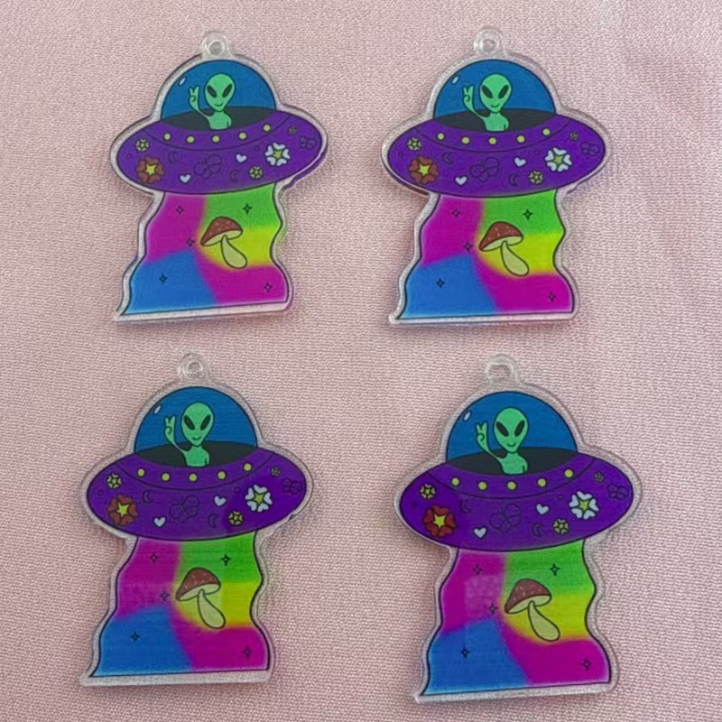 Earrings - 10pcs Cross border Popular Fun Acrylic