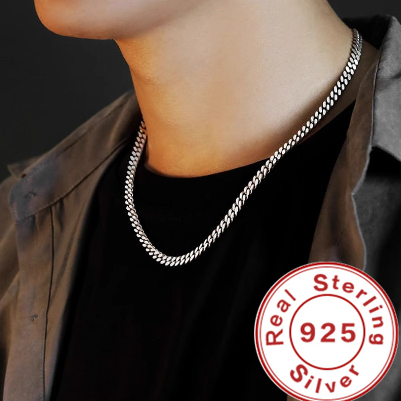 Cuban Link Chain 12Mm - Original 925 Sterling Silver 8MM Cuban