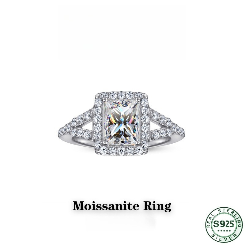 Moissanite Engagement Ring 1 Carat - Hot selling fashion 100% S925 silver