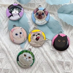 10pcs cartoon animal cat ename - Earrings 评论和价格