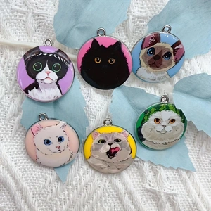 10pcs cartoon animal cat ename - Earrings 评论和价格