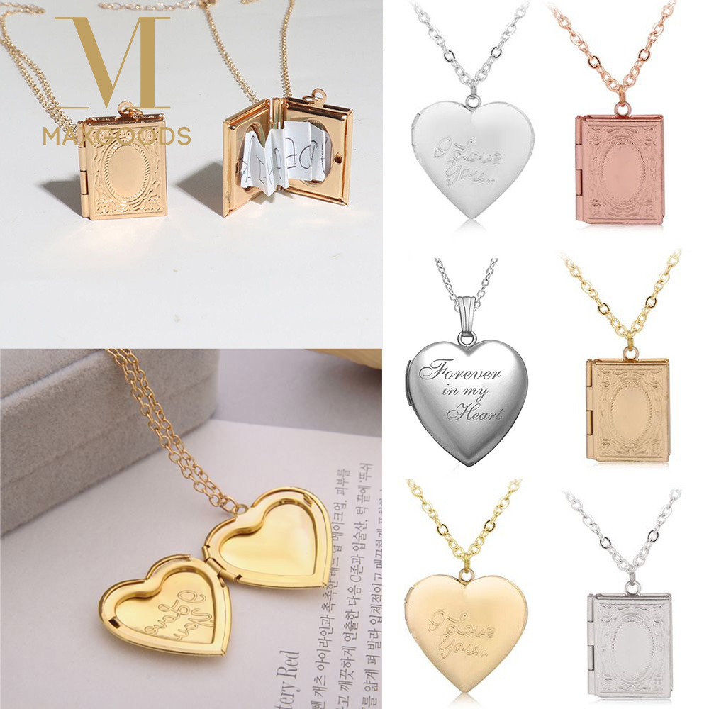 New Heart Shaped Photo Picture - Heart Locket Necklace Photo 评论和价格