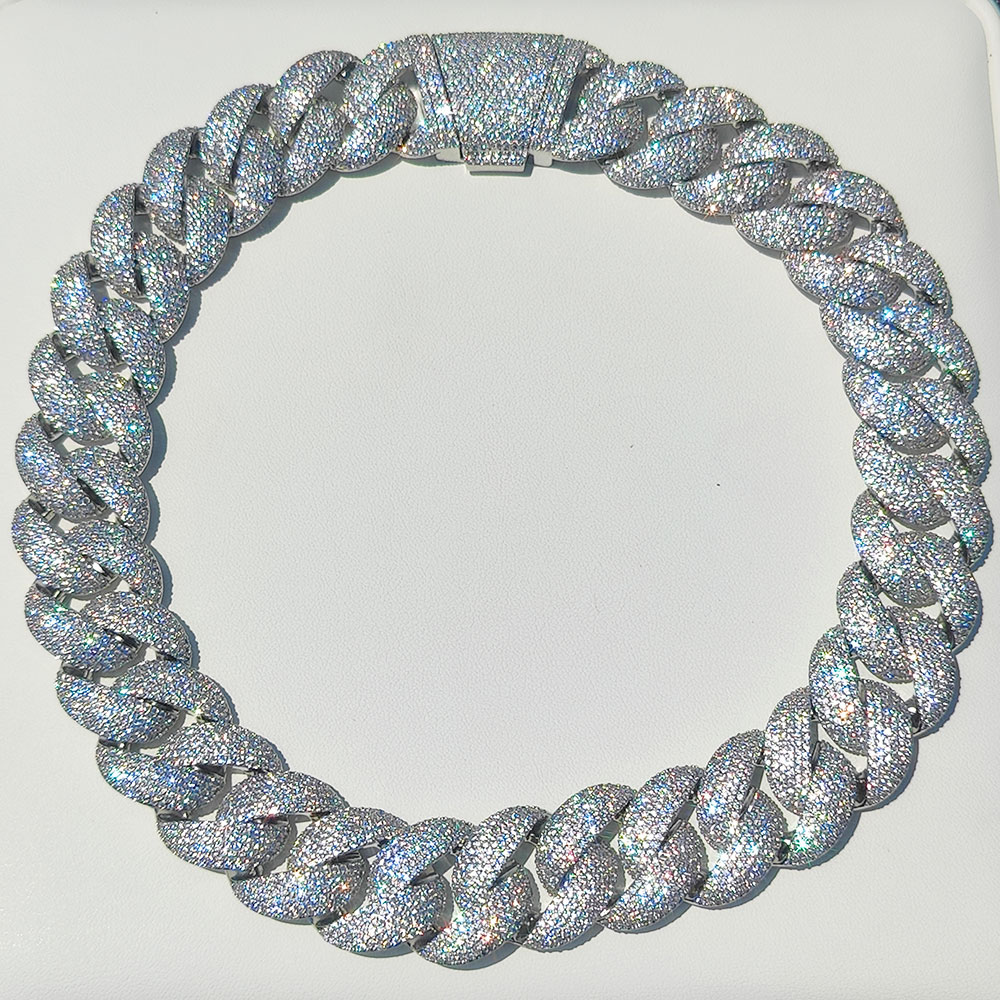 Luxury 24MM 6 Rows Cluster 5A  - Cuban Link Chain 12Mm 评论和价格
