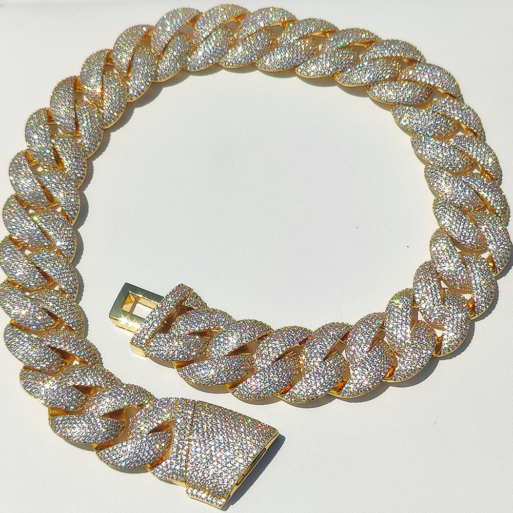 Luxury 24MM 6 Rows Cluster 5A  - Cuban Link Chain 12Mm 评论和价格