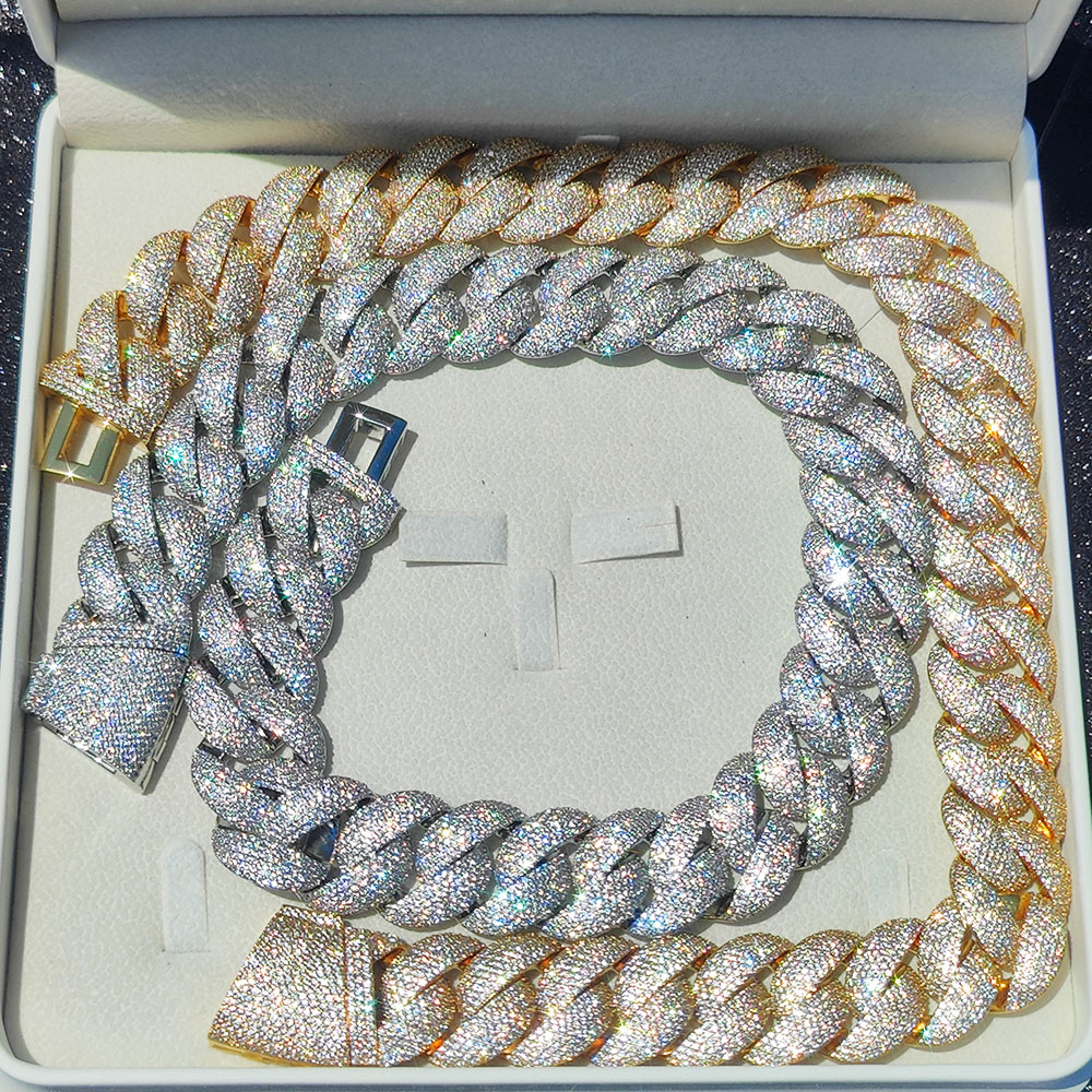 Luxury 24MM 6 Rows Cluster 5A  - Cuban Link Chain 12Mm 评论和价格