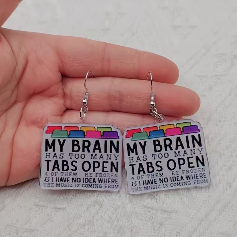 10pcs acrylic colored letter e - Earrings 评论和价格