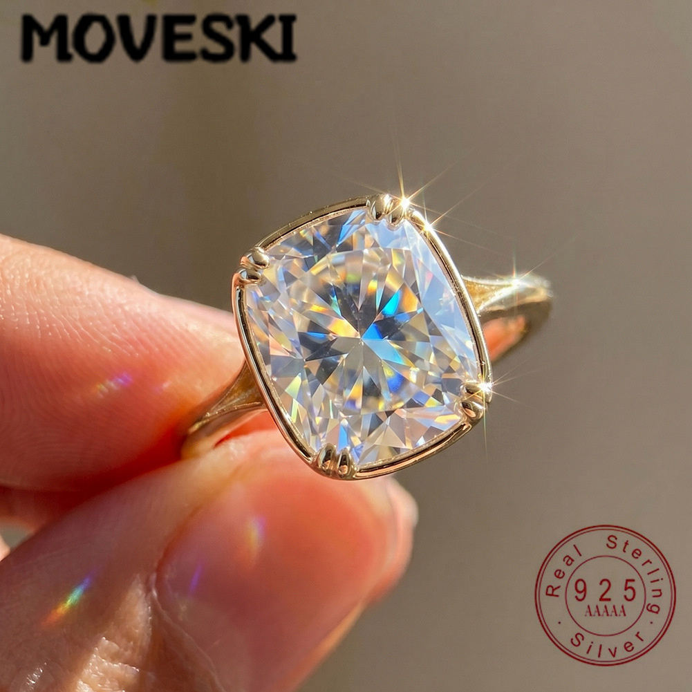 S925 Sterling Silver 1 Carat S - Moissanite Engagement Ring 1 Carat 评论和价格