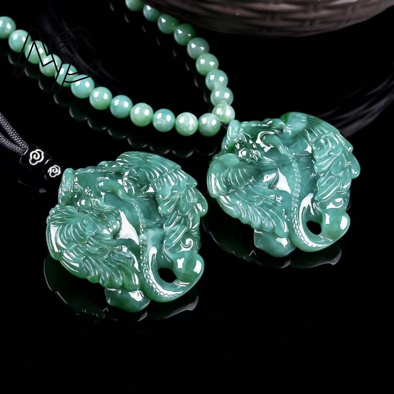 Natural Real Emerald Blue Wate - Necklaces 评论和价格