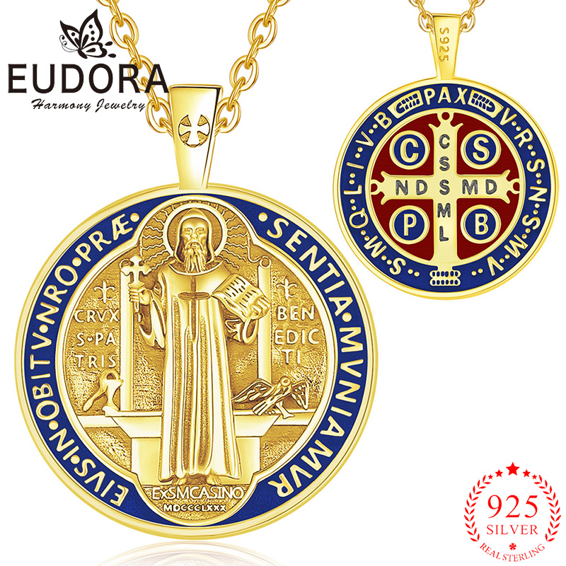 Eudora 925 Sterling Silver Sai - Cross Pendant Necklace Gold 评论和价格