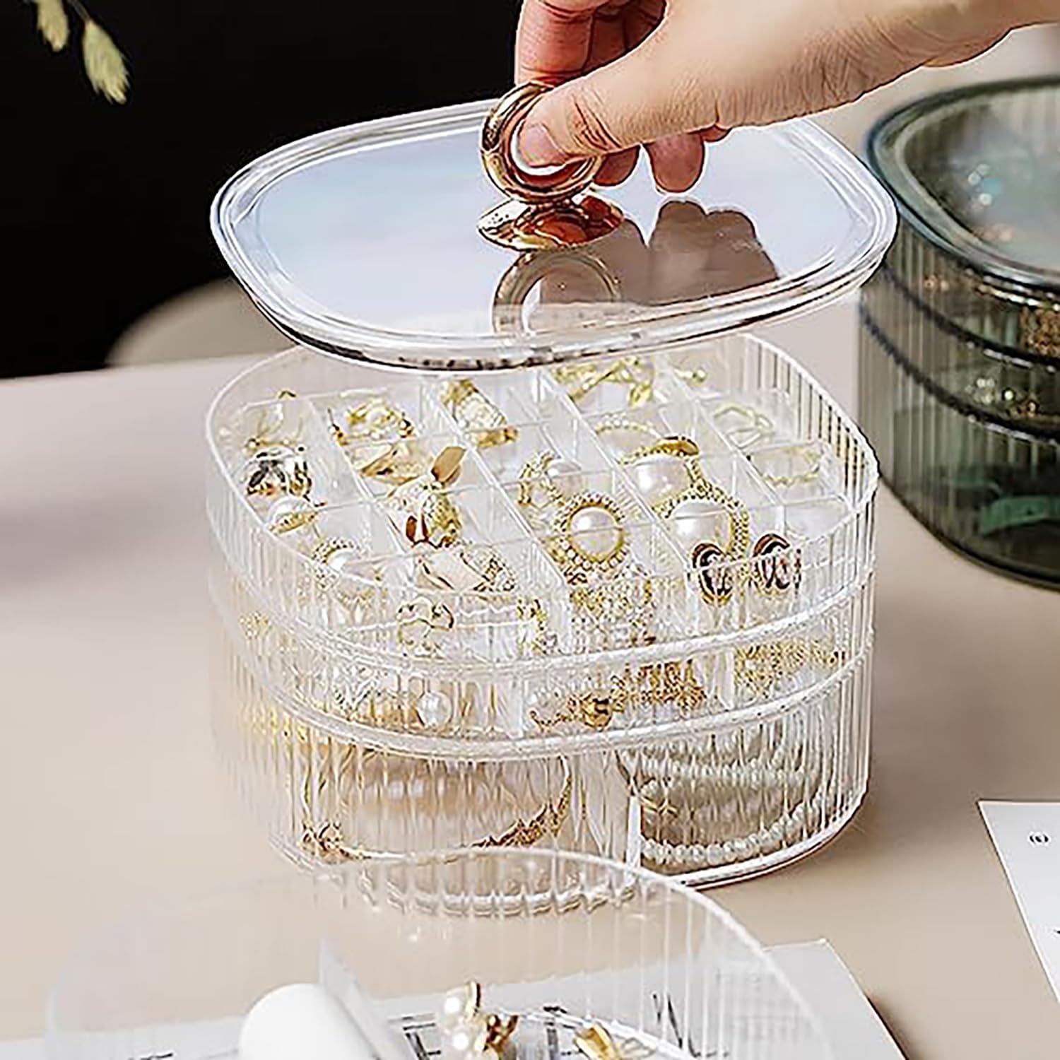 Transparent Jewelry Box 3-Laye - Rings 评论和价格