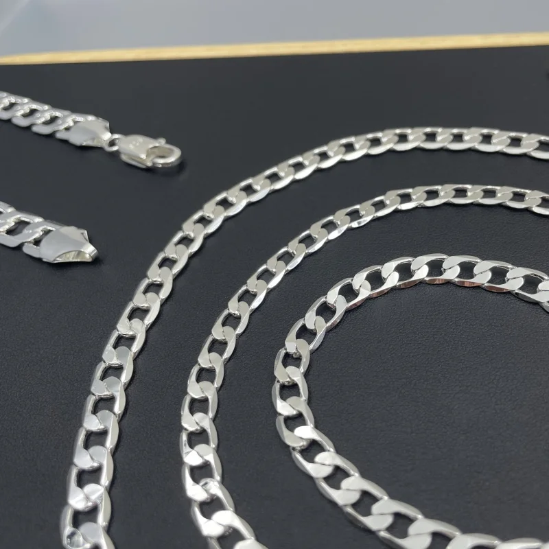 Men's 925 Sterling Silver Neck - Cuban Link Chain 12Mm 评论和价格