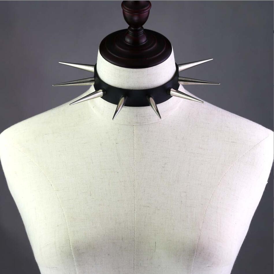 Emo Spike Choker Punk Collar F - Goth Punk Spike Choker 评论和价格