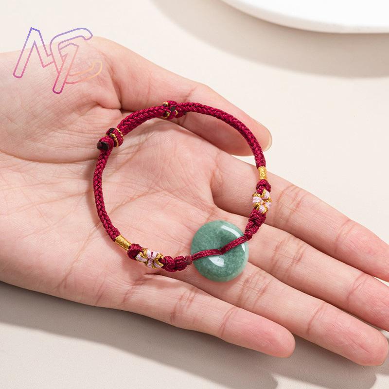 Green Myanmar Jadeite Donut Br - Bracelets 评论和价格