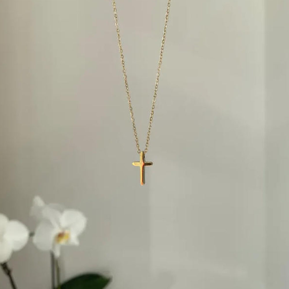 Exquisite gold cross necklace, - Cross Pendant Necklace Gold 评论和价格