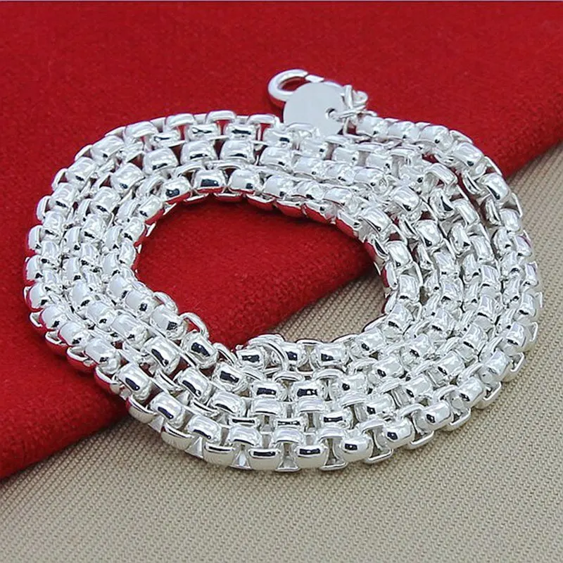 45-60cm 925 Sterling Silver Ne - 925 Sterling Silver Chain Necklace Men 评论和价格