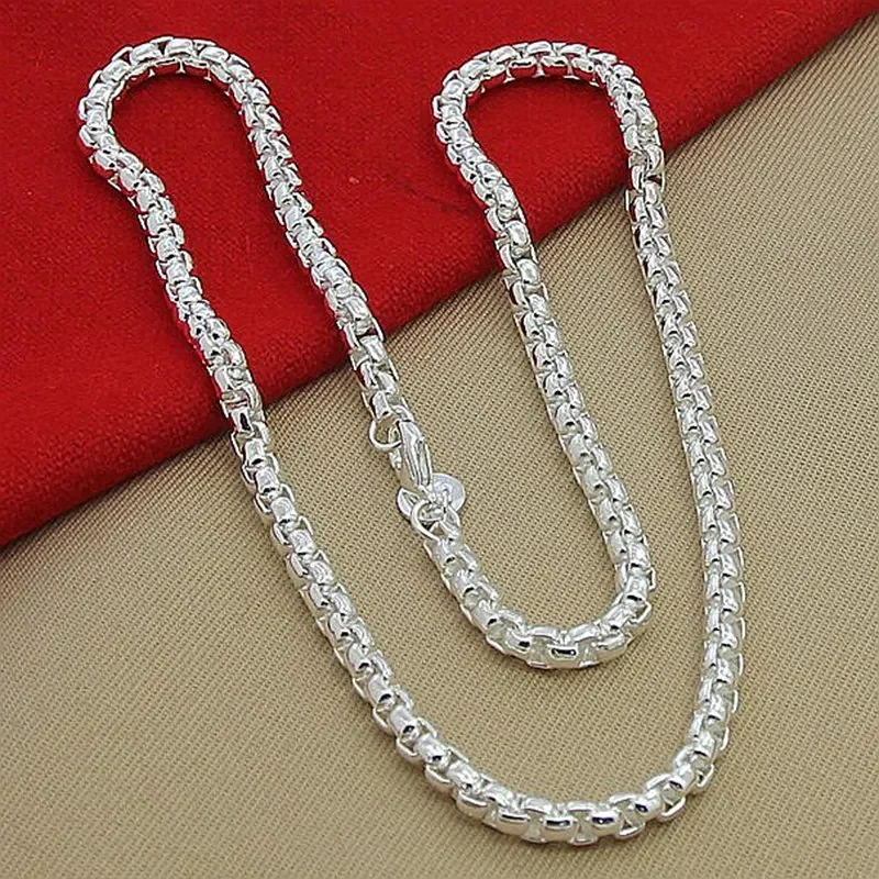 45-60cm 925 Sterling Silver Ne - 925 Sterling Silver Chain Necklace Men 评论和价格