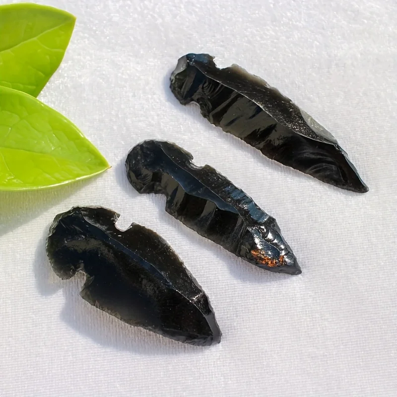 1 Obsidian Arrow Pendant -Hand - Crystal Pendant Necklace Natural Stone 评论和价格