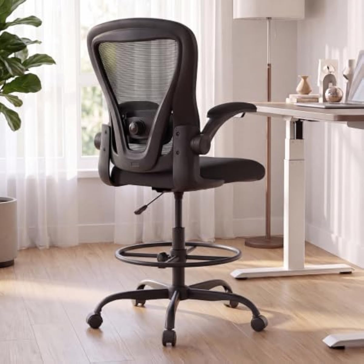 Ergonomic Tall Drafting Seat w - Rings 评论和价格