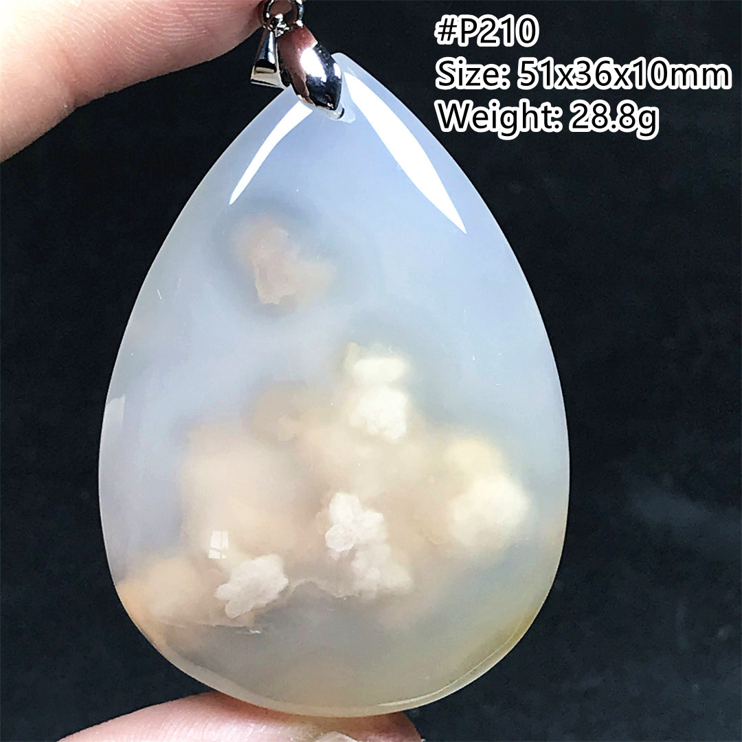 Natural Cherry Agate Necklace  - Crystal Pendant Necklace Natural Stone 评论和价格