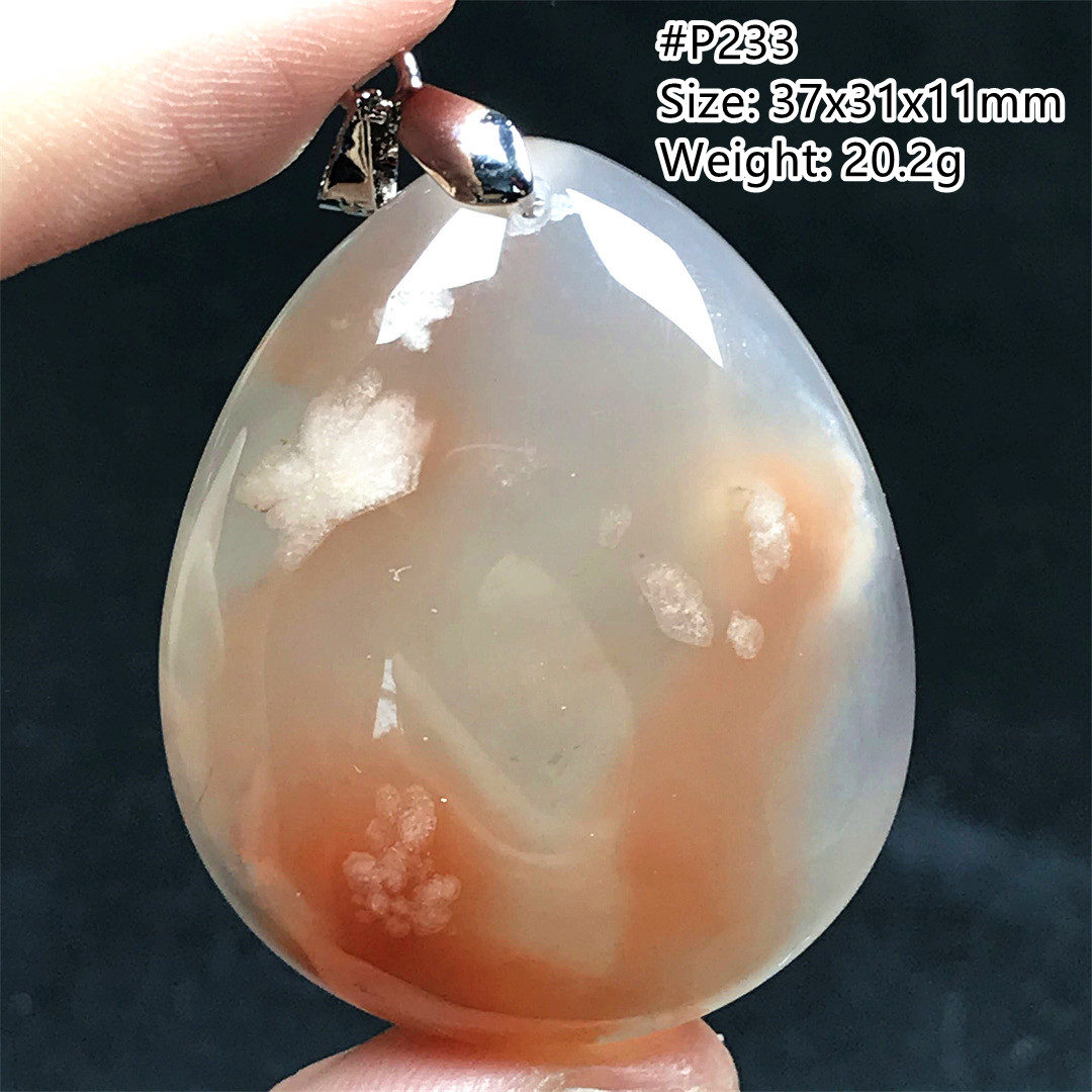 Natural Cherry Agate Necklace  - Crystal Pendant Necklace Natural Stone 评论和价格