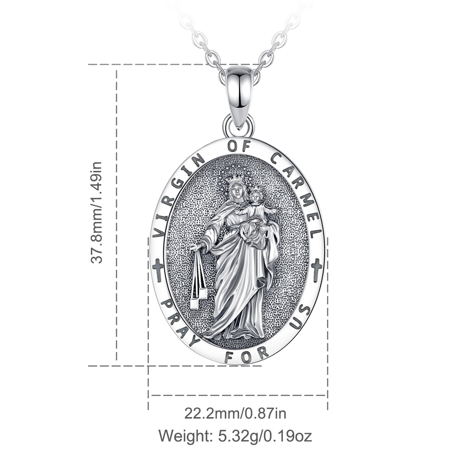 Eudora 925 Sterling Silver Vir - 925 Sterling Silver Chain Necklace Men 评论和价格