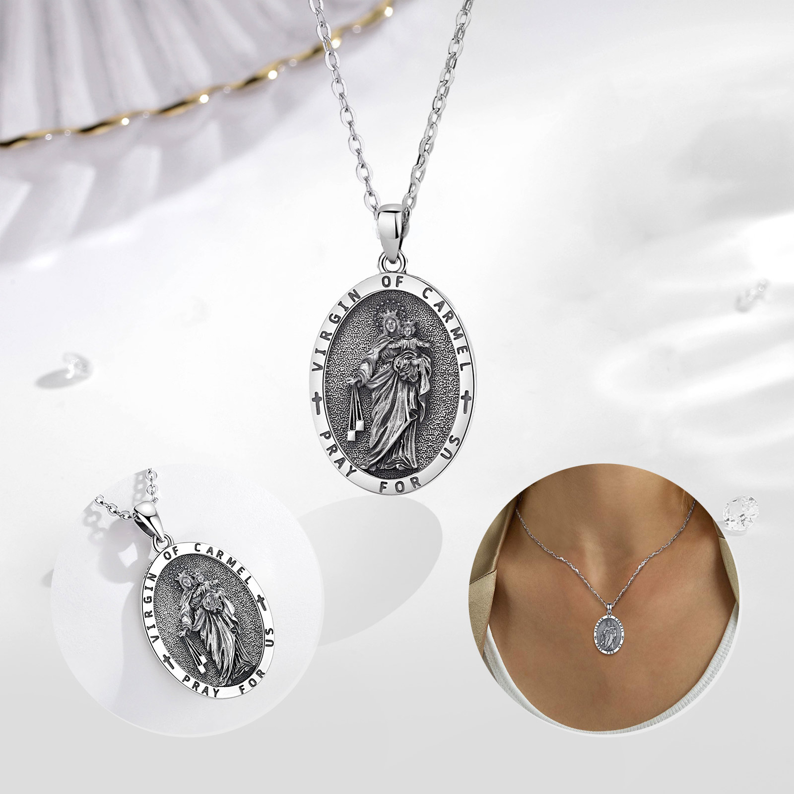 Eudora 925 Sterling Silver Vir - 925 Sterling Silver Chain Necklace Men 评论和价格