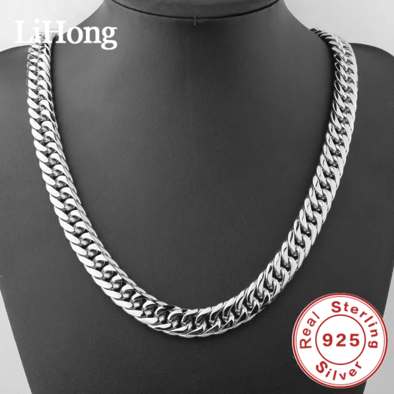 925 Sterling Silver 45-60cm 10 - Cuban Link Chain 12Mm 评论和价格