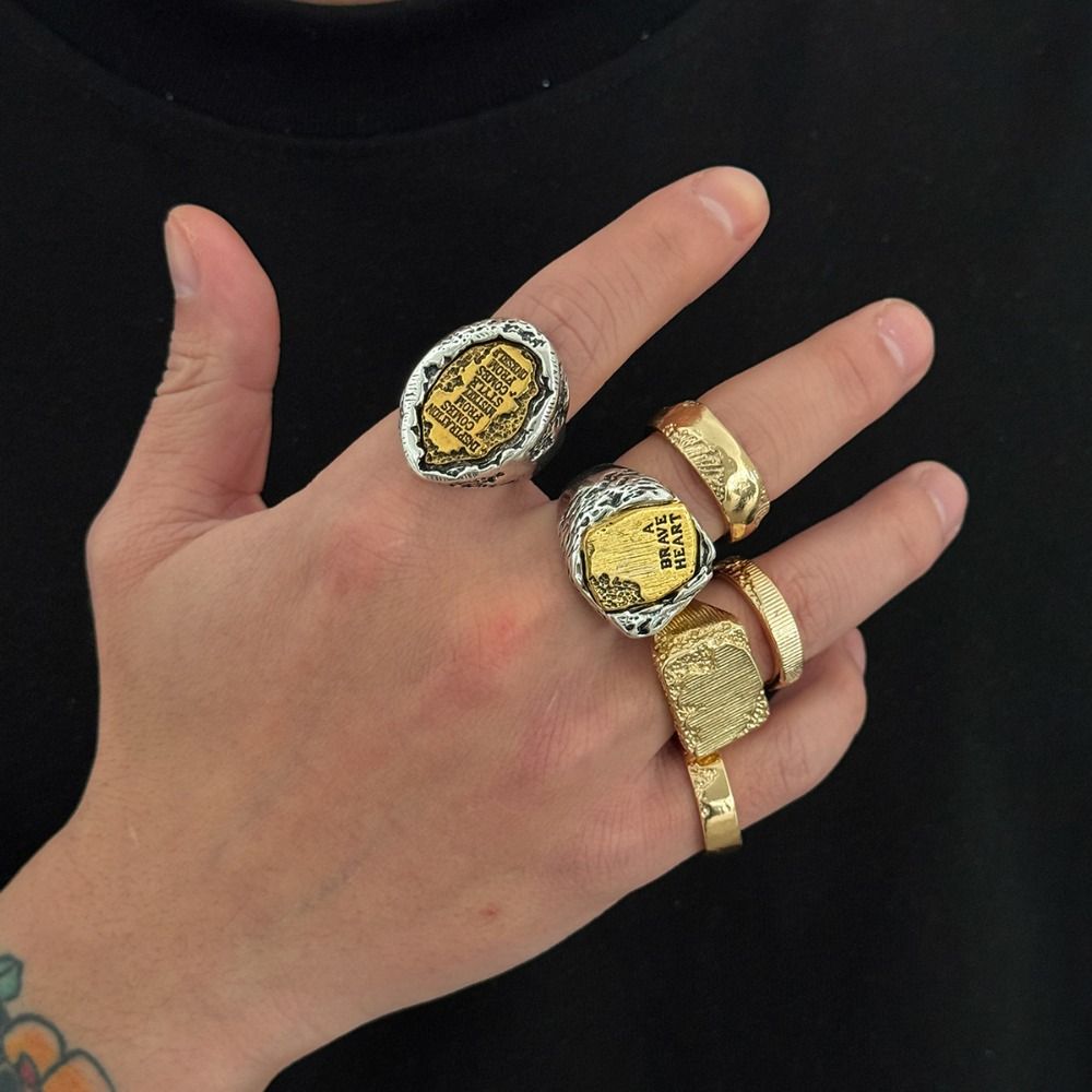 Finger Rings Sets 6Pcs/Set Geo - Vintage Punk Knuckle Rings Set 评论和价格