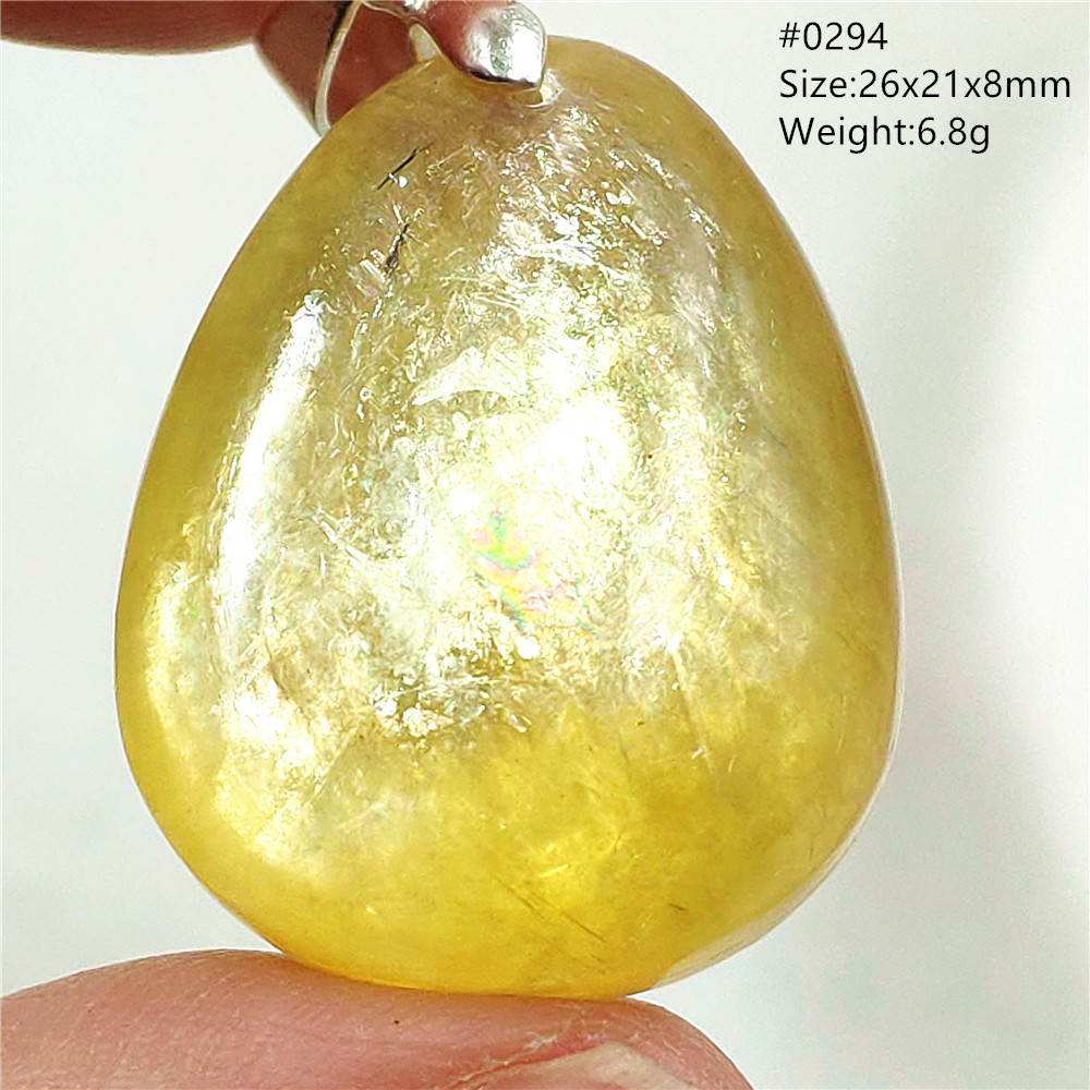 Natural Yellow Lepidolite Quar - 925 Sterling Silver Chain Necklace Men 评论和价格