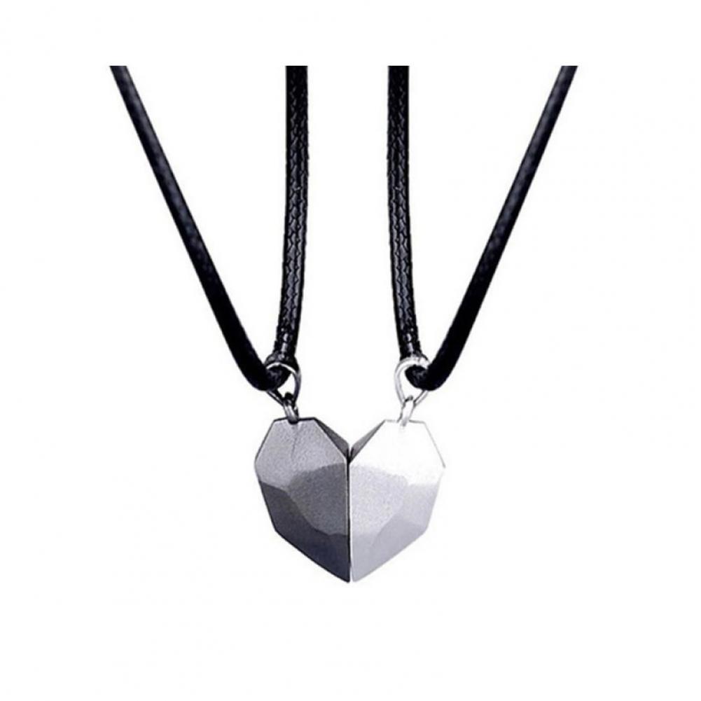 Heart Pendant Necklace Couple  - Magnetic Couple Matching Necklaces 评论和价格